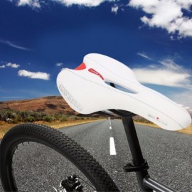 image of YAFEE - 1021 SPORTS BIKE MTB SADDLE RACING BICYCLE HOLLOW SADDLE SEAT (WHITE)