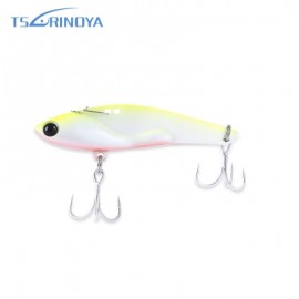 image of TSURINOYA ALL METAL SINKING FISHING BAIT IRON PLATE VIB SEQUIN FISH LURE (COLORMIX) FLUORESCENT YELLOW
