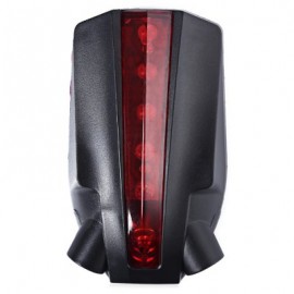 image of WATER RESISTANT MOUNTAIN BIKE FRONT LIGHT FOR NIGHT CYCLING (RED WITH BLACK)