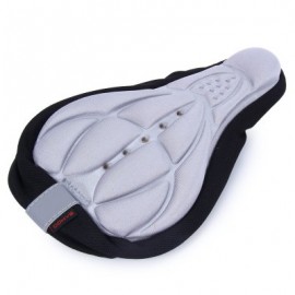 image of BIKE SEAT COVER 3D MEMORY SPONGE SADDLE ANTI-SLIP AIR-PERMEABLE PAD WITH REFLECTIVE STRIPE (GRAY)