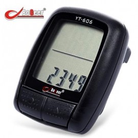 image of BOGEER YT - 606 WATERPROOF WIRED BIKE COMPUTER SPEEDOMETER 16 FUNCTIONS ODOMETER BICYCLE ACCESSORY (BLACK) 5.00 x 4.00 x 2.00 cm