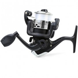 image of JL200 ELECTROPLATING FISHING SPINNING REEL FOLDING ARM 3-BALL BEARING 5.2/1 WITH TRANSPARENT FISHING WIRE (SILVER) -