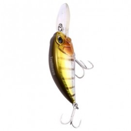 image of DW32 60MM TRULINOYA HARD FISHING LURE CRANK ARTIFICIAL BAITS WITH HOOK FISHING GEAR (GOLDEN) DW32 - B