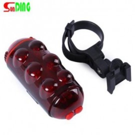 image of SUNDING 10 LEDS 8 MODES WATER RESISTANT SUPER BRIGHT BICYCLE SAFETY LIGHT TAILLIGHT (RED)