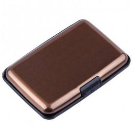 image of UNISEX SOLID PATTERN PLASTIC CARD WALLETS (BROWN) 2 x 7.1 x 10.8 cm