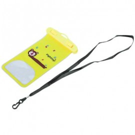 image of TOUCH SCREEN WATERPROOF PVC DIVING SWIMMING SURFING DRIFTING CELL PHONE POCKET (YELLOW) Bear