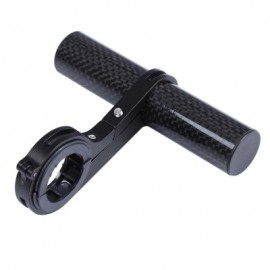 image of OUTDOOR MTB BIKE BICYCLE CARBON FIBER HANDLEBAR BRACKET FLASHLIGHT HOLDER EXTENDER MOUNT (BLACK)