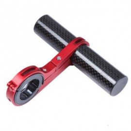 image of OUTDOOR MTB BIKE BICYCLE CARBON FIBER HANDLEBAR BRACKET FLASHLIGHT HOLDER EXTENDER MOUNT (RED)