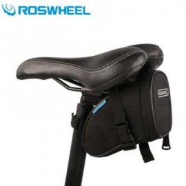 image of ROSWHEEL 1L BICYCLE SADDLE BAG BIKE REPAIR TOOLS PACK POCKET FOR BIKING RIDING CYCLING (BLACK)