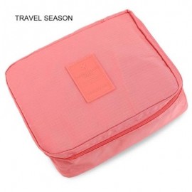 image of TRAVEL SEASON OUTDOOR TOILETRY MAKEUP COSMETIC STORAGE BAG (LIGHT PINK) -