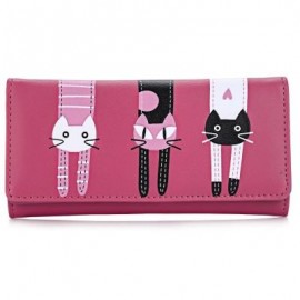 image of GUAPABIEN SWEET CAT SNAP FASTENER LONG HORIZONTAL WALLET FOR GIRL (RED) ??