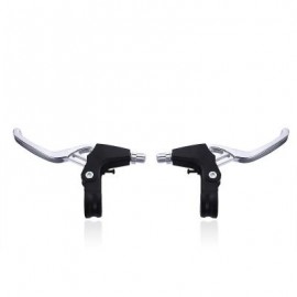 image of PAIRED OUTDOOR BICYCLE CYCLING MOUNTAIN BIKE ALUMINUM ALLOY LIGHTWEIGHT BRAKE LEVER HANDLE (SILVER) 16.00 x 9.00 x 2.00 cm