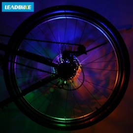 image of LEADBIKE CYCLING BICYCLE WATERPROOF REAR FRONT HUB WARNING SPOKE LIGHT BIKE ACCESSORIES (COLORMIX)