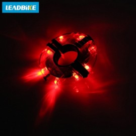 image of LEADBIKE CYCLING BICYCLE WATERPROOF REAR FRONT HUB WARNING SPOKE LIGHT BIKE ACCESSORIES (RED)