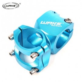 image of WAKE CYCLING MTB BIKE BICYCLE ALUMINUM ALLOY HIGH-STRENGTH SHORT HANDLEBAR STEM (BLUE)