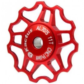 image of KACTUS A09 JOCKEY WHEEL REAR DERAILLEUR PULLEY FOR SHIMANO SRAM / 7 / 8 / 9 / 10 SPEED (RED)