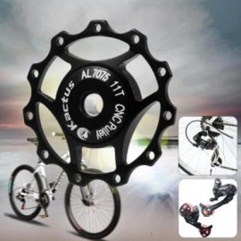 image of KACTUS A10 GUIDE ROLLER WHEEL REAR DERAILLEUR PULLEY FOR SHIMANO SRAM / 7 / 8 / 9 / 10 SPEED (BLACK)