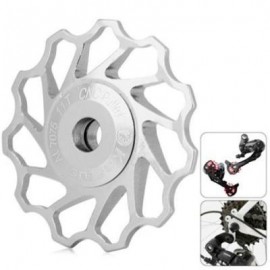 image of KACTUS GUIDE ROLLER WHEEL REAR DERAILLEUR PULLEY FOR SHIMANO SRAM / 7 / 8 / 9 / 10 SPEED (SILVER)