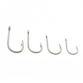 image of OUTDOOR FISHING HIGH CARBON STEEL LARGE FISH HOOK SET 55MM / 45MM / 40MM / 30MM (SILVER) 30MM