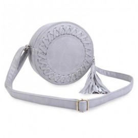 image of GUAPABIEN TASSEL EMBELLISHMENT ROUND WEAVE DUAL PURPOSE SHOULDER MESSENGER BAG FOR WOMEN ??