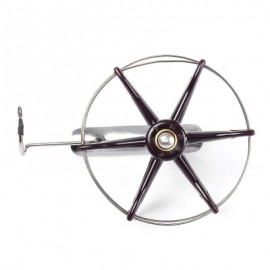 image of STAINLESS STEEL WIRE CAGE HAND GEAR EIGHT TRIGRAM FISHING REEL WHEEL FISH ANCHOR ACCESSORY (COLORMIX) DIAMETER 80MM