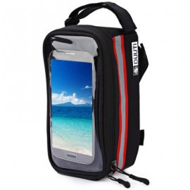 image of DUUTI BIKE BAG TOUCHSCREEN CYCLING TOP FRONT TUBE FRAME SADDLE BAG FOR PHONE CASE (RED)