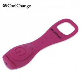 image of COOLCHANGE SILICONE NIGHT CYCLING FRONT GEAR WARNING LED LIGHT FOR MOUNTAIN ROAD BIKE (RED, WHITE LIGHT) White Light