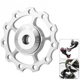 image of KACTUS CNC 11T JOCKEY WHEEL REAR DERAILLEUR PULLEY WITH ALLUMINUM ALLOY MATERIAL FOR SHIMANO SRAM / 7 / 8 / 9 / 10 SPEED (SILVER)