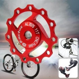 image of KACTUS A04 JOCKEY WHEEL REAR DERAILLEUR PULLEY FOR SHIMANO SRAM / 7 / 8 / 9 / 10 SPEED (RED)