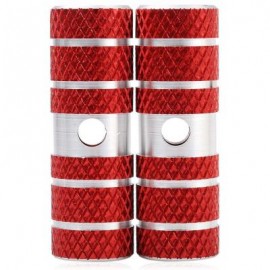 image of 2PCS AXLE FOOT PEGS STUNT PEDAL FOR BMX MOUNTAIN BIKE BICYCLE CYCLING (RED) 7.00 x 2.30 x 2.30 cm