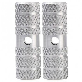 image of 2PCS AXLE FOOT PEGS STUNT PEDAL FOR BMX MOUNTAIN BIKE BICYCLE CYCLING (SILVER) 7.00 x 2.30 x 2.30 cm