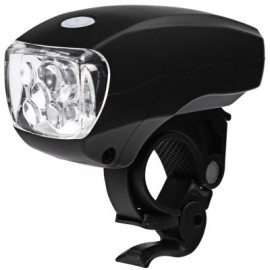 image of SUPER BRIGHT WATER RESISTANT 5 LEDS 3 MODES CYCLING BIKE FRONT LIGHT LAMP (BLACK)
