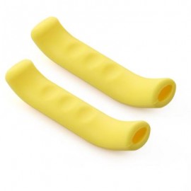 image of PAIRED MOUNTAIN ROAD BIKE BRAKE HANDLE SILICONE PROTECTIVE SLEEVE (YELLOW) 8.00 x 1.70 x 1.00 cm