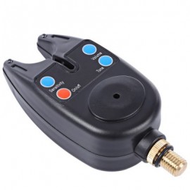 image of OUTDOOR FISHING SOUND ALERT FISH BITE ALARM FINDER WITH LED INDICATOR ON FISHING ROD (BLACK) -