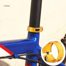 image of QIYANG QY-01 BIKE SEAT POST CLAMP 31.8MM 6061 ALUMINUM ALLOY MOUNTAIN ROAD MTB BICYCLE TUBE CLIP (GOLDEN)
