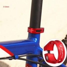 image of QIYANG QY-01 BIKE SEAT POST CLAMP 31.8MM 6061 ALUMINUM ALLOY MOUNTAIN ROAD MTB BICYCLE TUBE CLIP (RED)