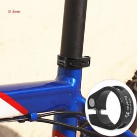 image of QIYANG QY-01 BIKE SEAT POST CLAMP 31.8MM 6061 ALUMINUM ALLOY MOUNTAIN ROAD MTB BICYCLE TUBE CLIP (BLACK)