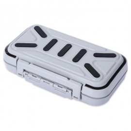 image of MULTIFUNCTIONAL 16 COMPARTMENTS DOUBLE SIDE WATER RESISTANT FISH BAIT TACKLE STORAGE BOX (GRAY)