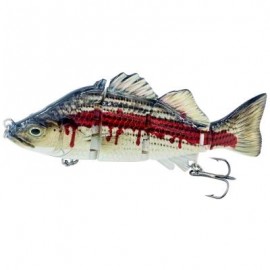 image of ABS MATERIAL 4 SECTION SWIMBAIT HARD MULTI JOINTED FISHING LURE BAIT FOR BASS TROUT FISHING (COLORMIX)