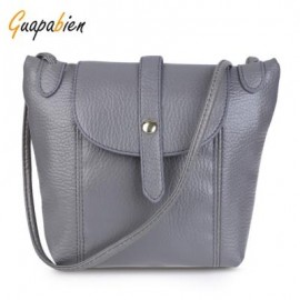image of GUAPABIEN DIY STRAP ARROW BELT MAGNET BUTTON ZIPPER SHOULDER CROSSBODY MESSENGER BAG FOR LADY (DEEP GRAY) HORIZONTAL