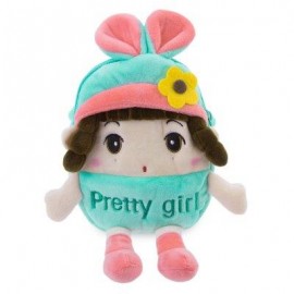 image of SWEET MULTIFUNCTIONAL STUFFED CARTOON DESIGN ZIPPER CHANGE PURSE FOR GIRLS (GREEN) -