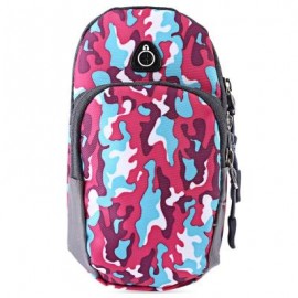 image of OUTDOOR SPORT CELLPHONE BAG RUNNING WRIST POUCH (CAMOUFLAGE ROSE RED) -