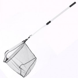 image of HONOREAL 95CM ULTRA LIGHT WATERPROOF NANO PE FISHING LANDING NET (BLACK AND SILVER) 0