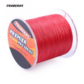image of PROBEROS 500M DURABLE COLORFUL PE 4 STRANDS MONOFILAMENT BRAIDED FISHING LINE ANGLING ACCESSORY (RED) 60LBS