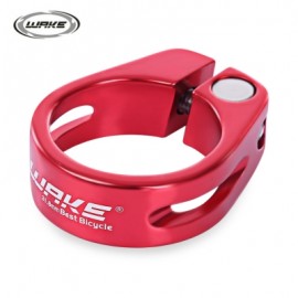 image of WAKE 31.8MM MTB BICYCLE BIKE QUICK RELEASE ALUMINUM ALLOY SEAT POST CLAMP TUBE CLIP (RED)