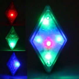 image of BIKE RHOMBUS REAR LAMP RIDING WARNING LIGHT 5 LED 7 MODE SAFETY TAILLIGHT FOR OUTDOOR CYCLING (WHITE)