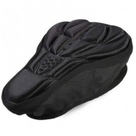 image of 3D SILICONE MEMORY SPONGE SADDLE ANTI-SKID AIR-PERMEABLE BIKE SEAT COVER (BLACK)