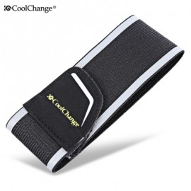 image of COOLCHANGE REFLECT LIGHT BELT SAFETY NIGHT CYCLING RUNNING FOOT STRAP (BLACK)