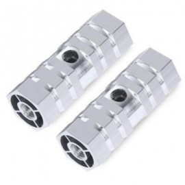 image of PAIRED OUTDOOR NON-SLIP COLUMN SHAPE BICYCLE PEDAL FOR CRAZY RIDER (SILVER)