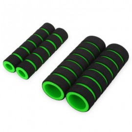 image of ONE PAIR SOFT SPONGE FOAM HANDLE HANDLEBAR GRIP COVER FOR ROAD MOUNTAIN BIKE (LIGHT GREEN)